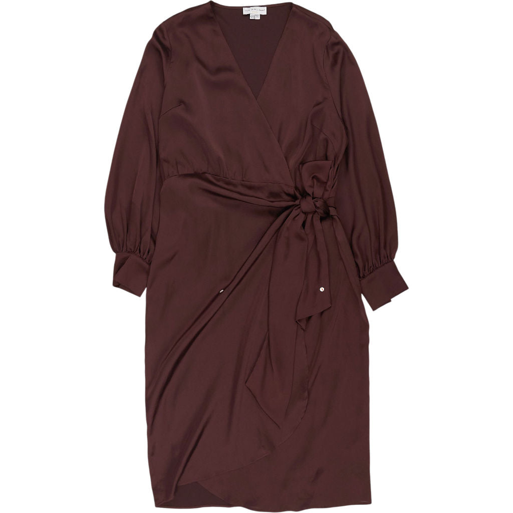 Never Fully Dressed Brown Wrap Dress