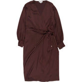 Never Fully Dressed Brown Wrap Dress