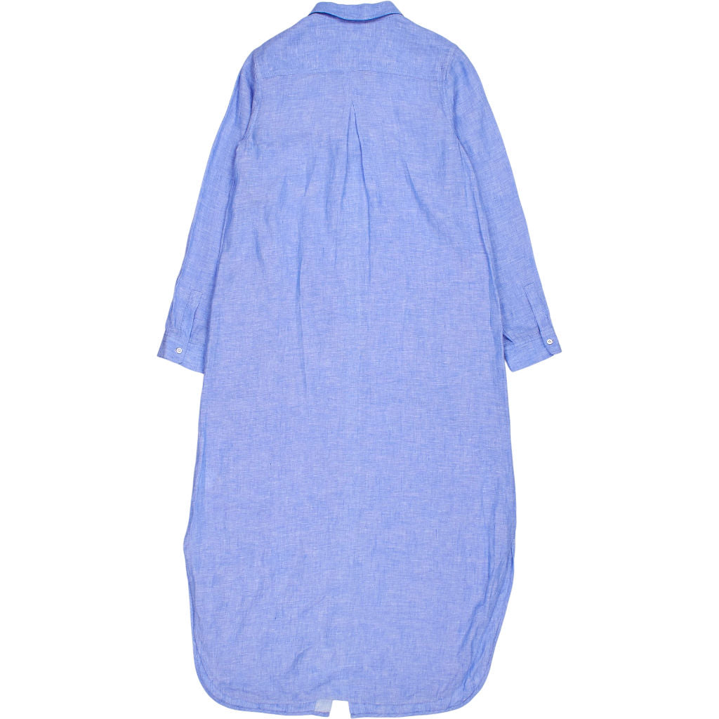 NRBY Blue Linen Shirt Dress