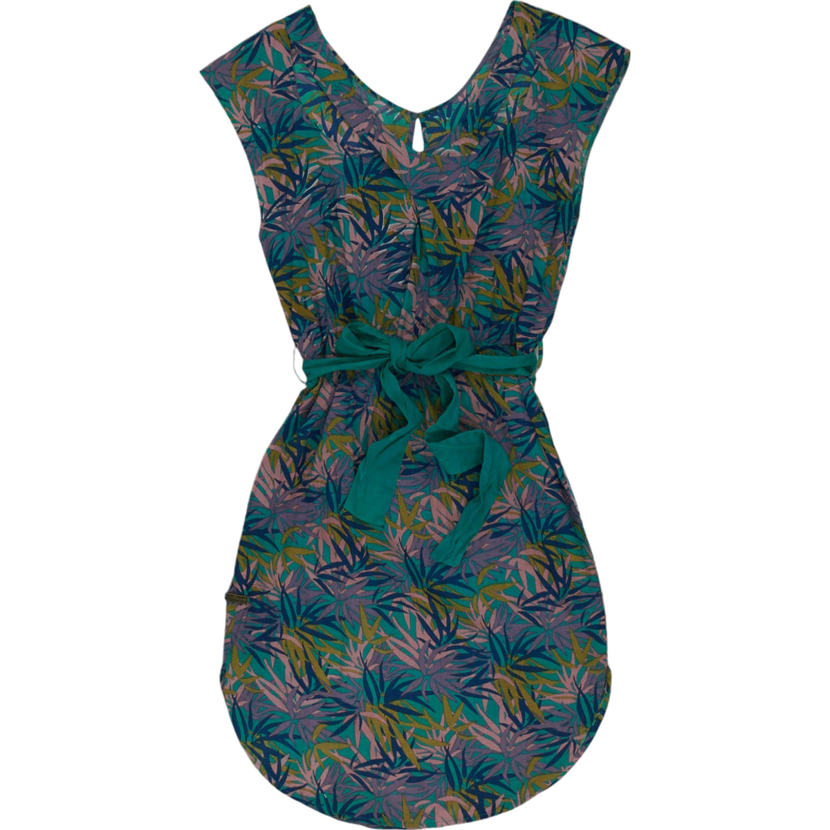 Stussy Blue Green Keyhole Dress