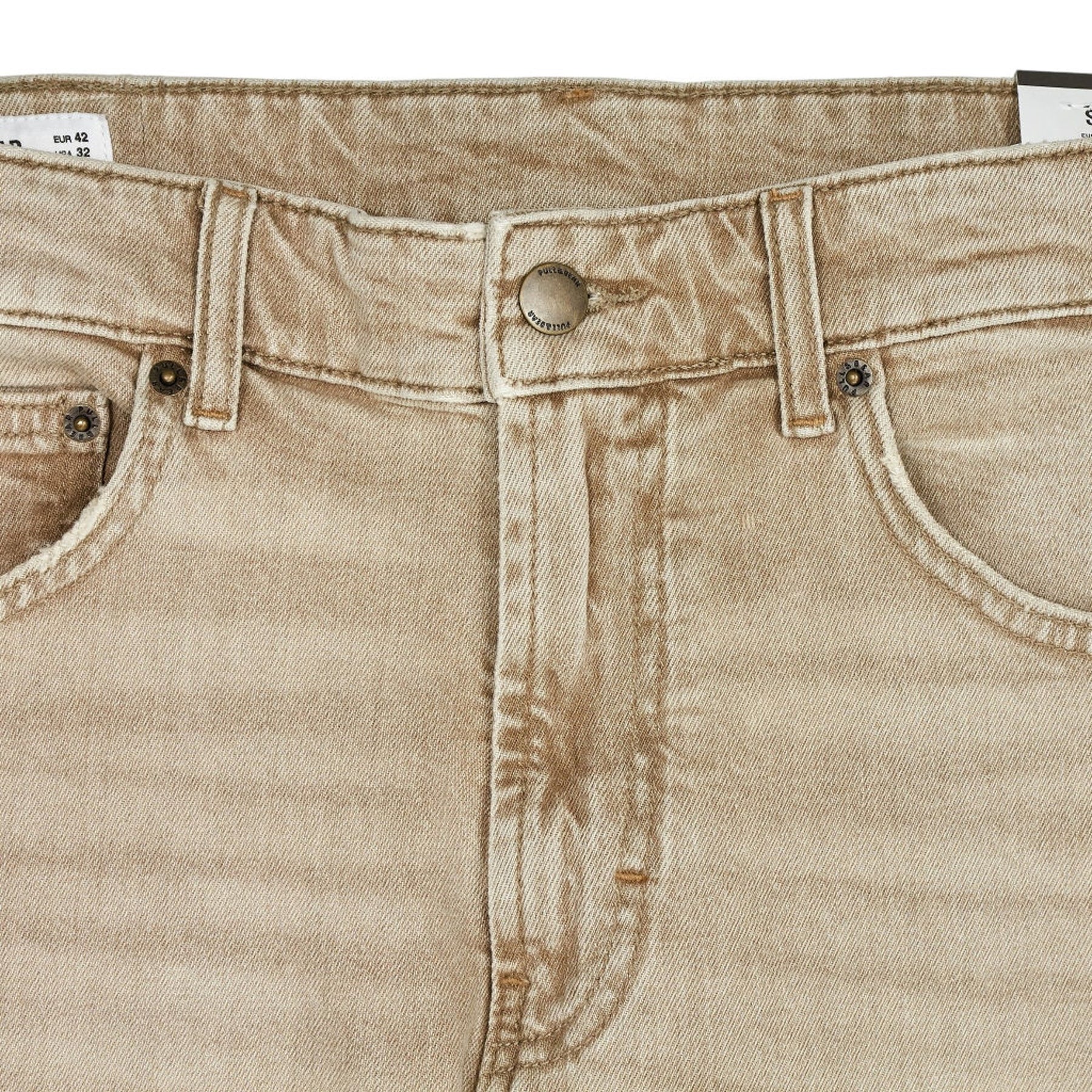 Pull & Bear Beige Slim Fit Jeans
