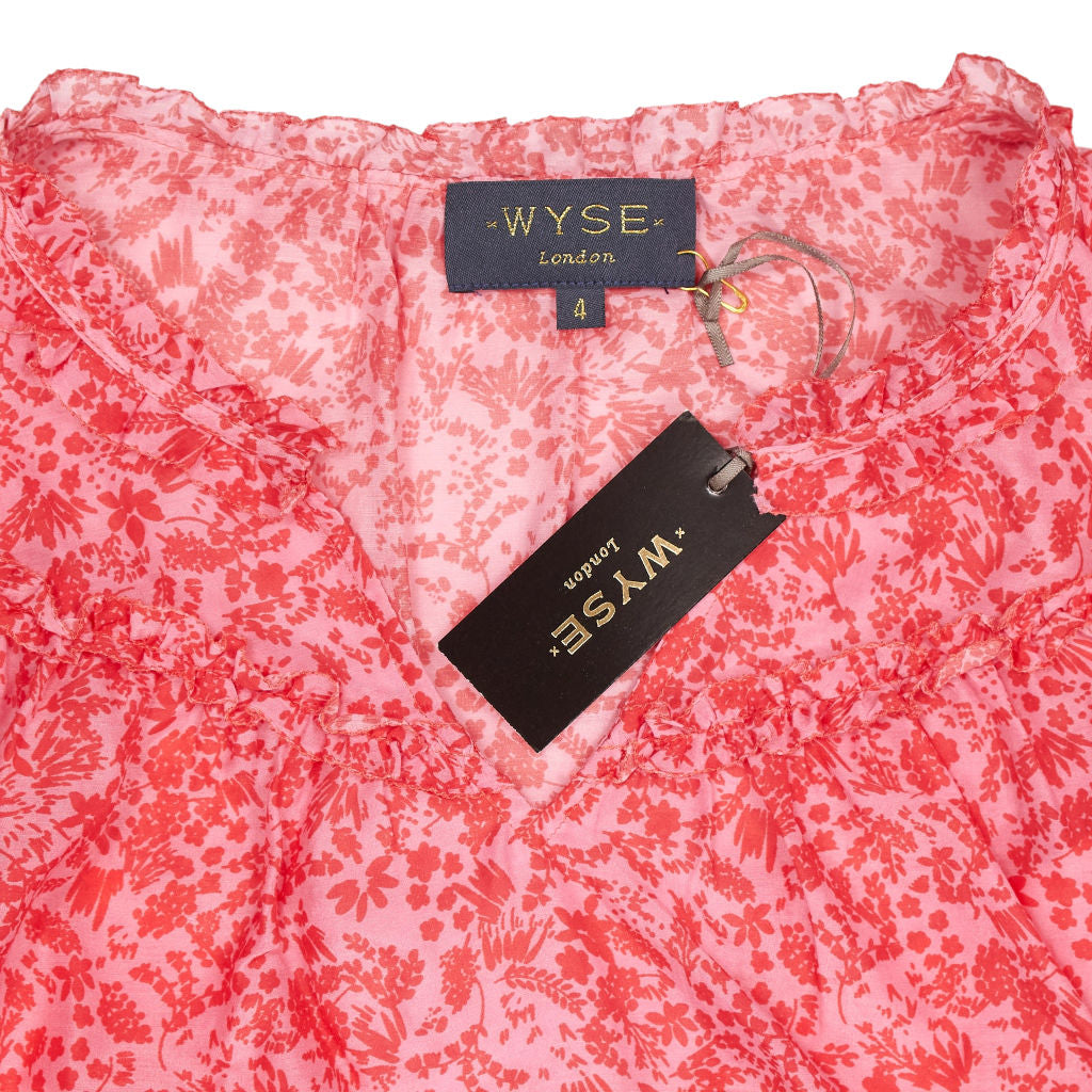 WYSE Pink Floral Blouse