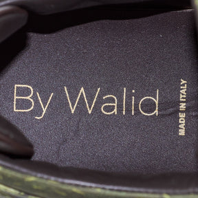 By Walid Green Raw Silk Trainers