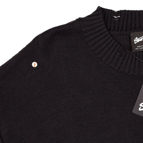 Stwd Black Cotton Distressed Sweater