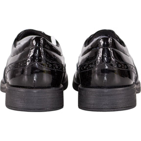 Geox Black Patent Leather Brogues
