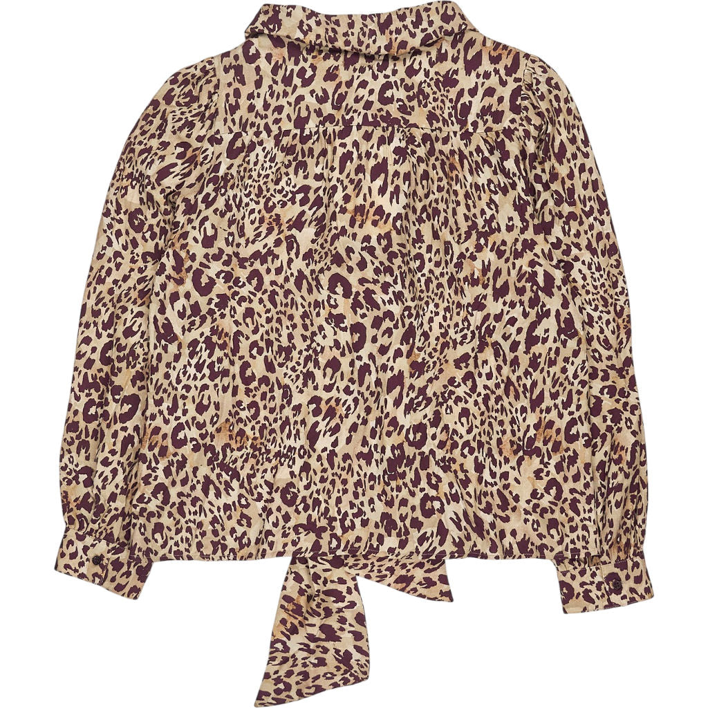 Baukjen Ischia Leopard Print Bow Neck Blouse
