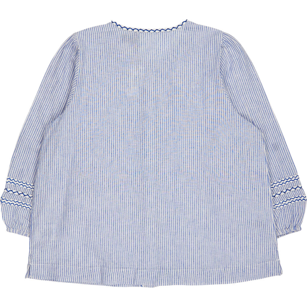 WYSE Blue Stripe Georgia Blouse