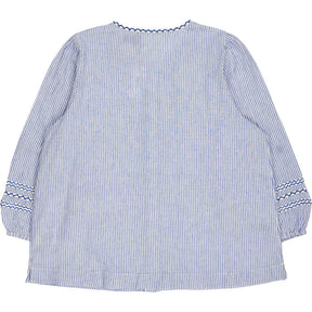 WYSE Blue Stripe Georgia Blouse