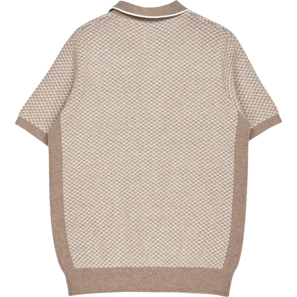 Lyle & Scott Beige Cashmere Blend Polo Shirt