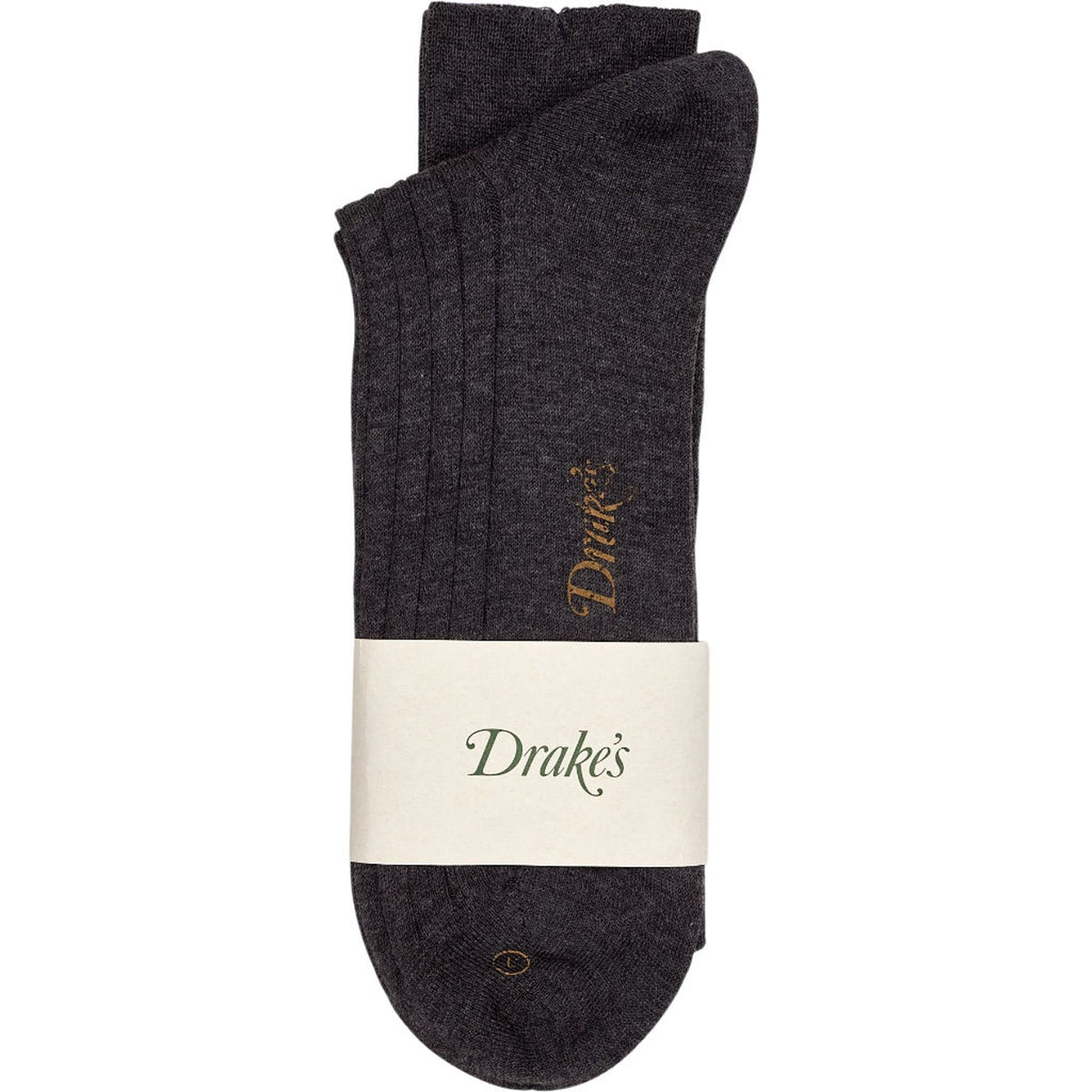 Drake's Charcoal Cotton Socks