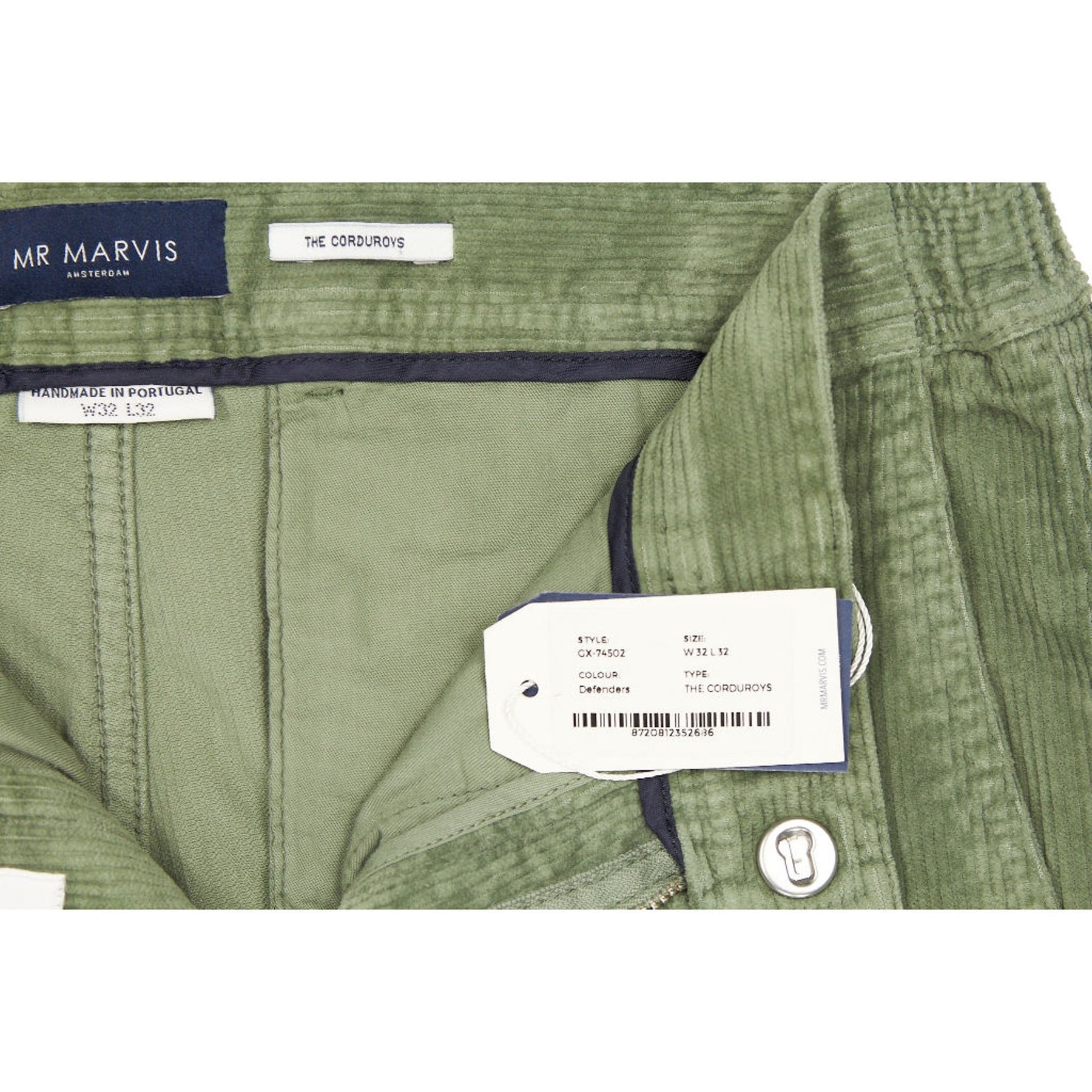 MR MARVIS Green Corduroy Trousers