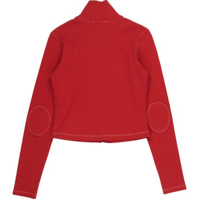 Basic Pleasure Principle Red Zip-Up High Neck Jacket