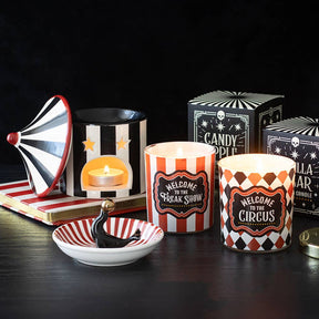 Black Striped Circus Tent Oil Burner