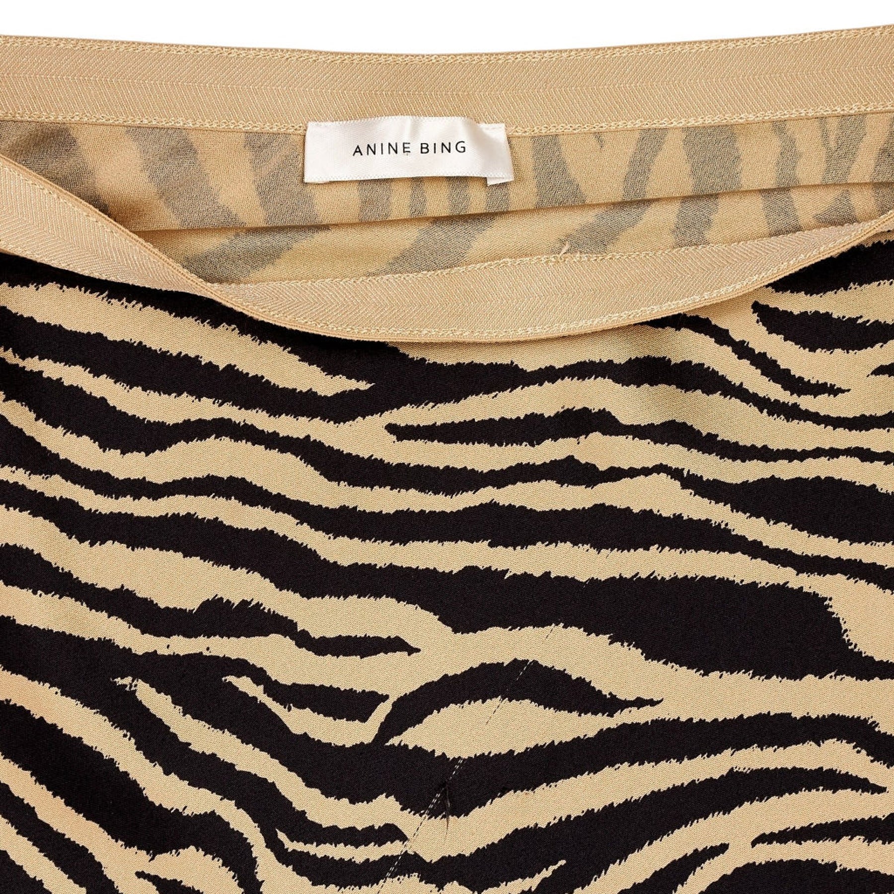 Anine Bing Beige Zebra Print Skirt