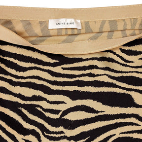 Anine Bing Beige Zebra Print Skirt