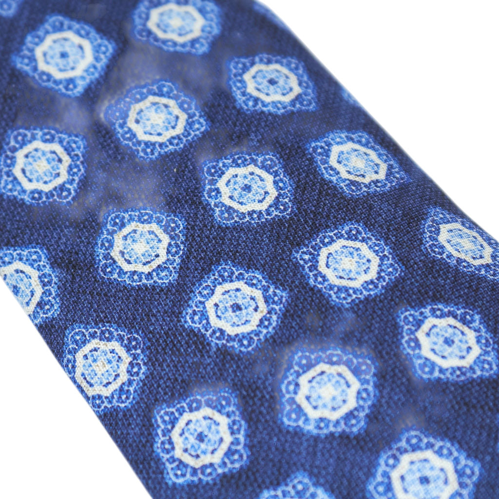 Moss Tessitura Bottinelli Blue Patterned Tie Bundle x 3