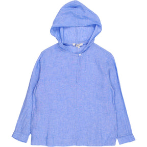 NRBY Blue Hooded Linen Top