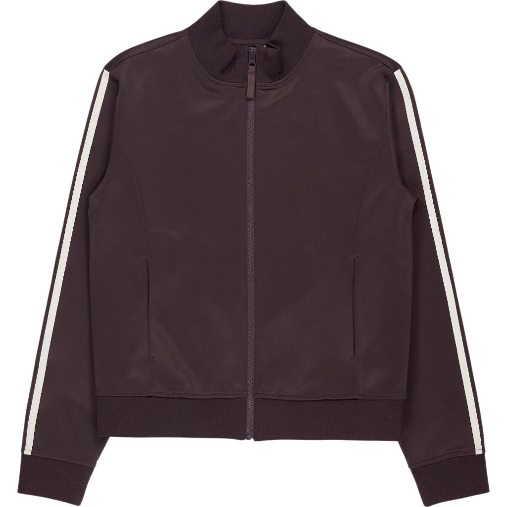 Hush Raisin Brown Zanna Stripe Zip Sweatshirt