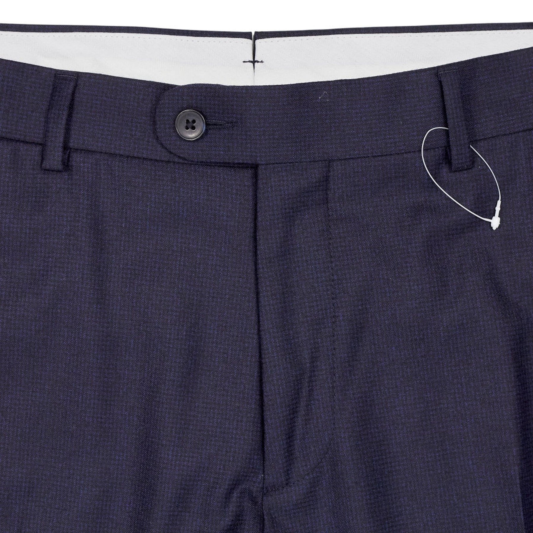 Moss Navy Tailored Fit Trousers