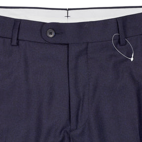 Moss Navy Tailored Fit Trousers