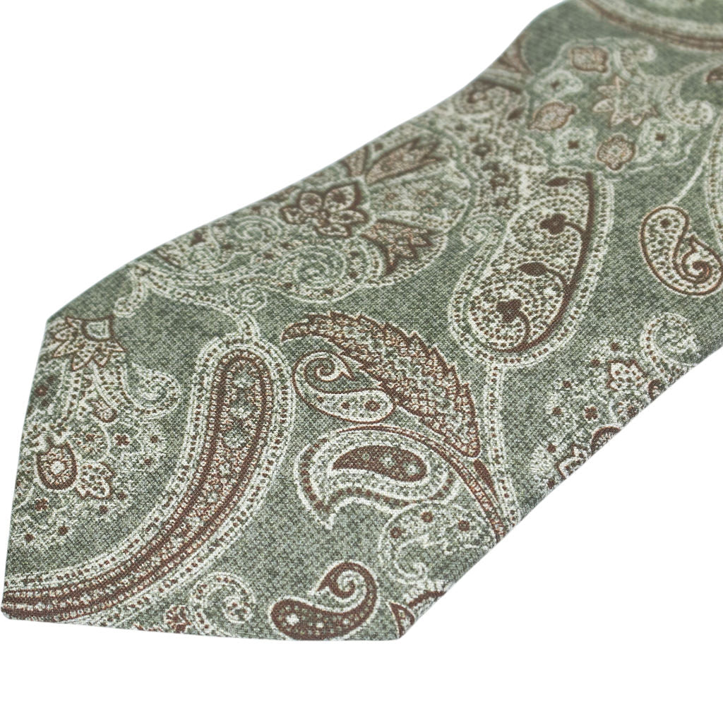 Moss Green Pattern Tie Bundle x 3