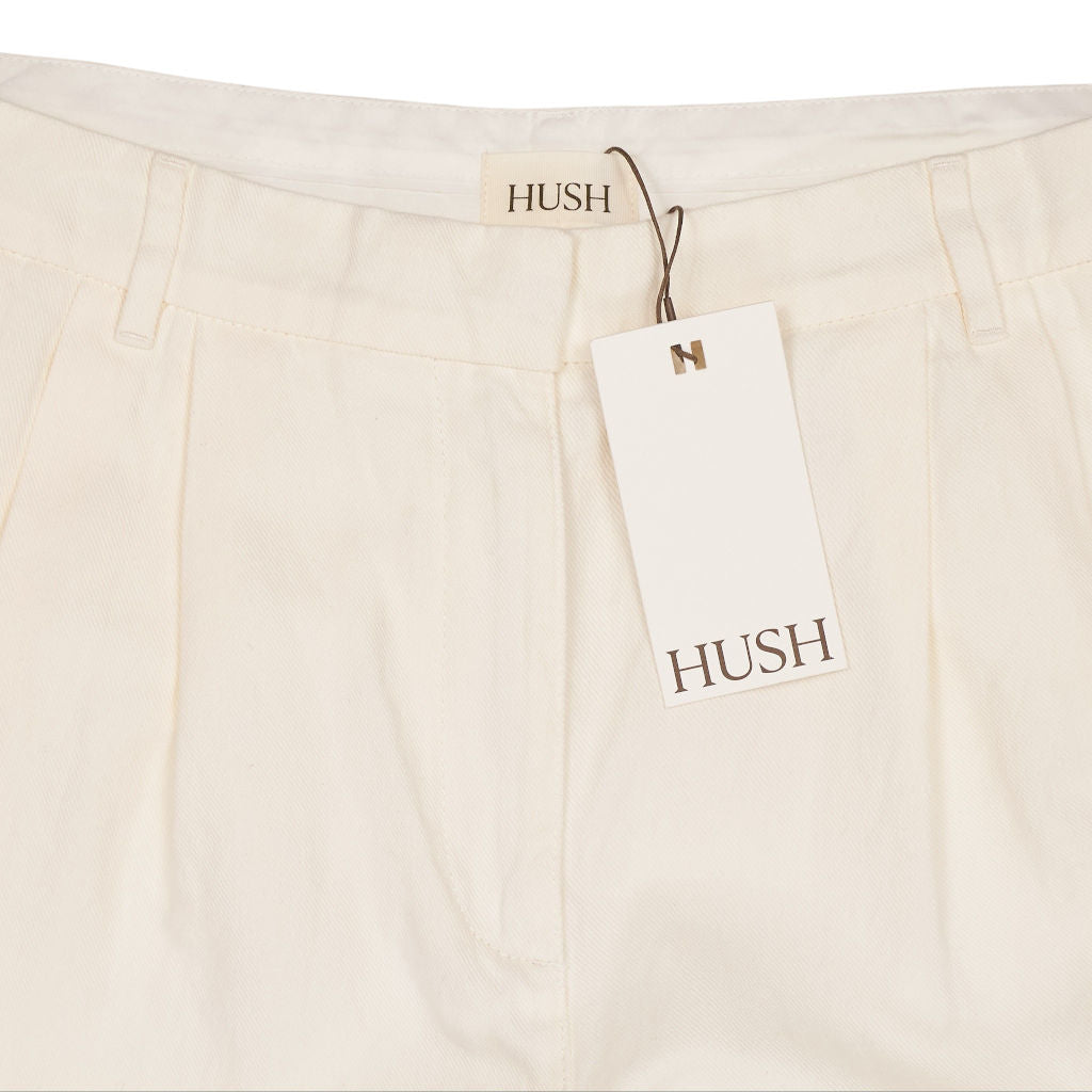 Hush White Lyra Cotton Wide Leg Trousers