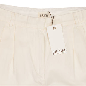 Hush White Lyra Cotton Wide Leg Trousers