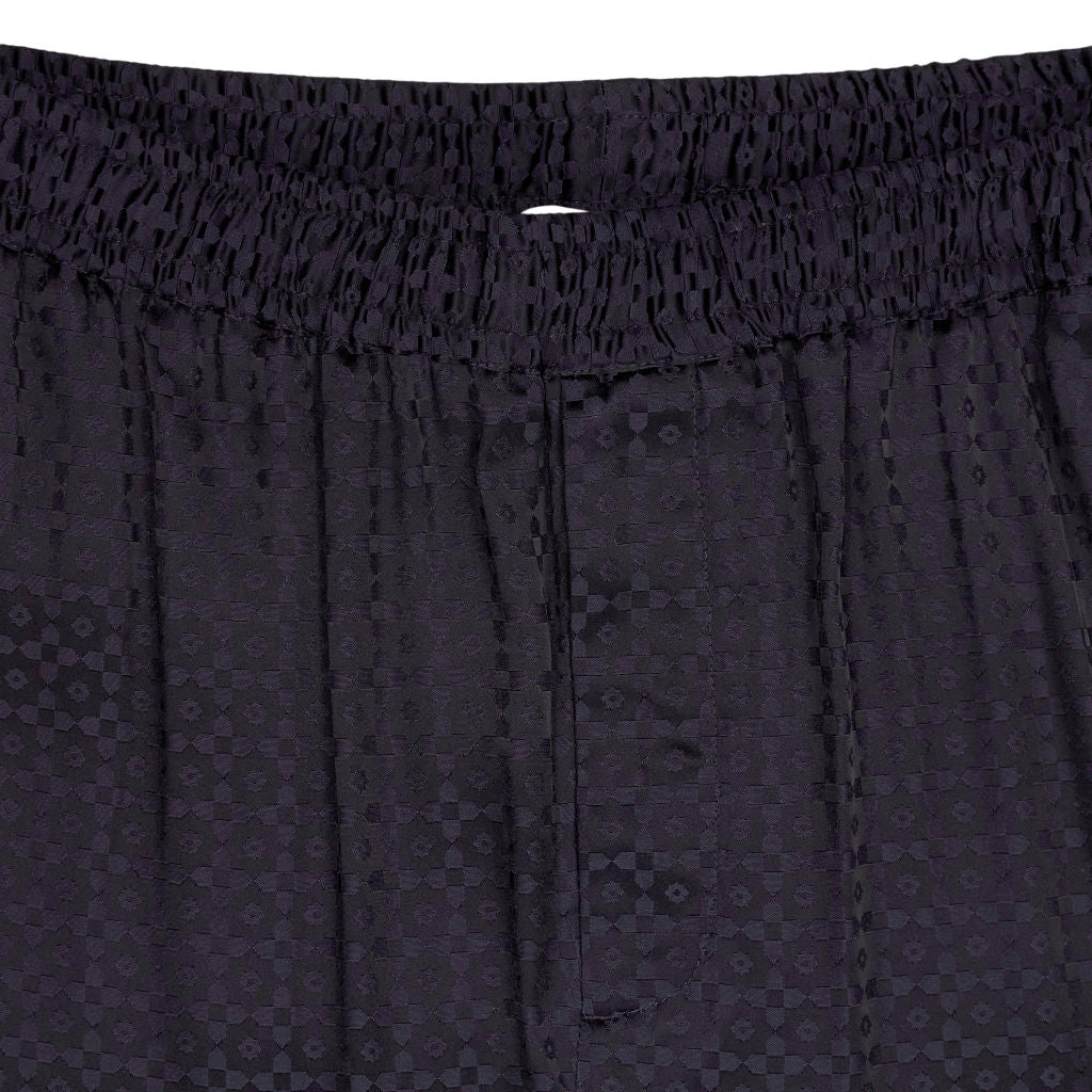 Qasimi Blue Viscose Jacquard Elasticated Trousers XL