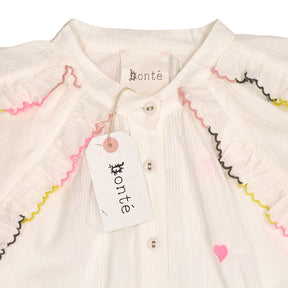 Bonte White Multi Ruffle Alice Shirt