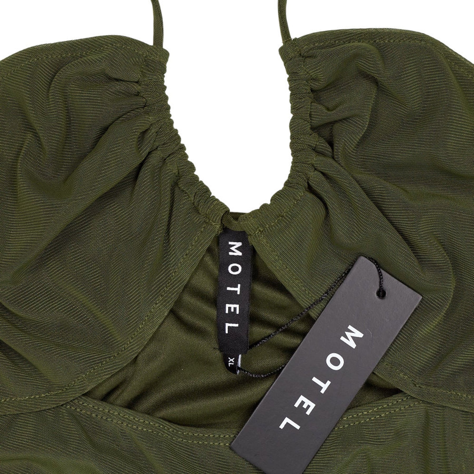 Motel Khaki Yuvila Mesh Dress