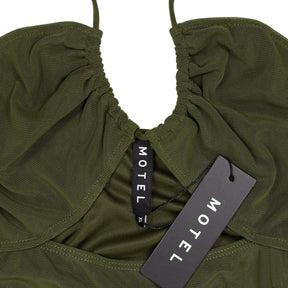 Motel Khaki Yuvila Mesh Dress