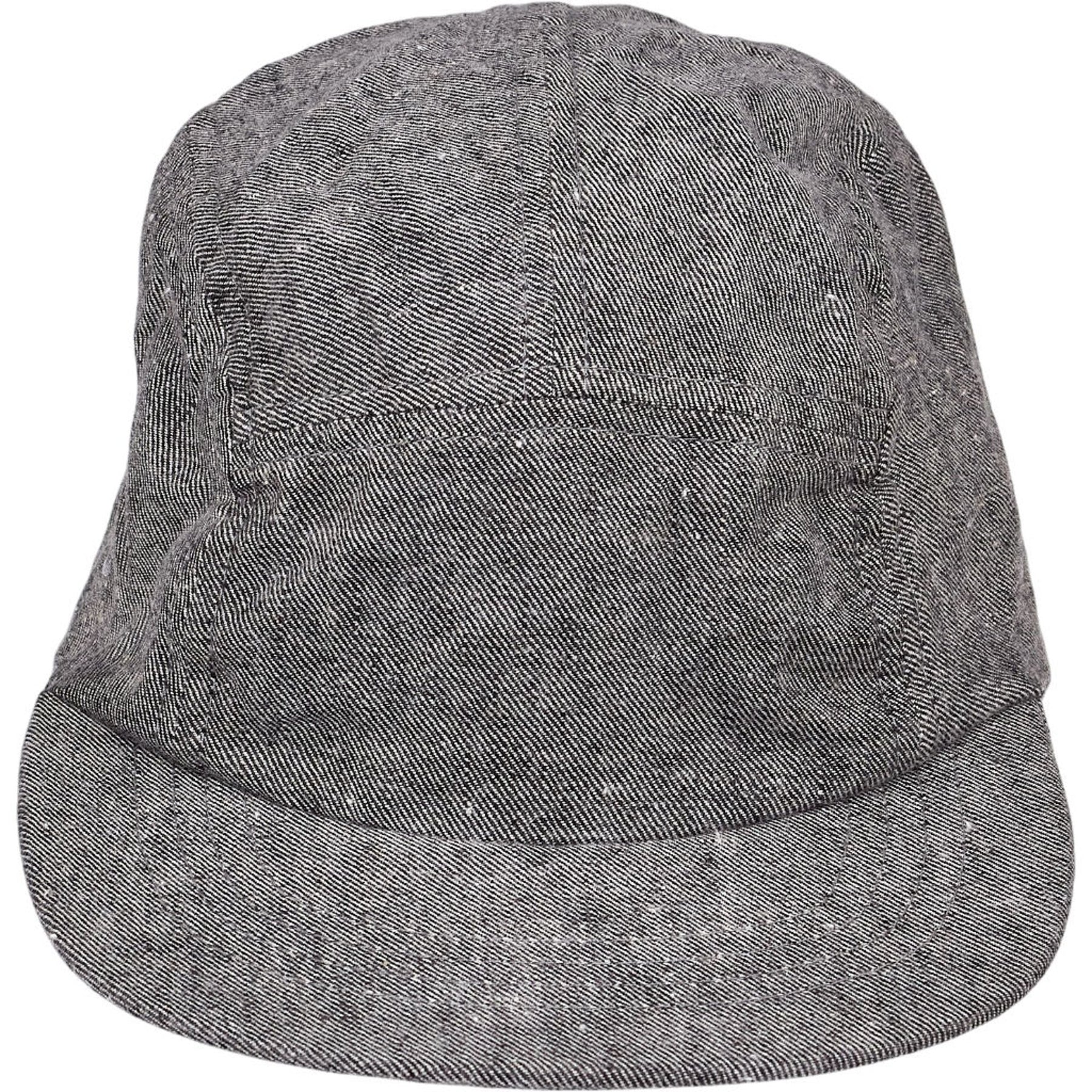 Folk Soft Black Linen Twill 5 Panel Cap