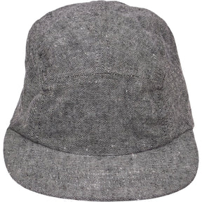Folk Soft Black Linen Twill 5 Panel Cap