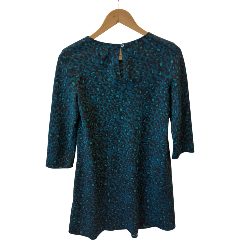 Hush Blue Leopard Print Mini Dress