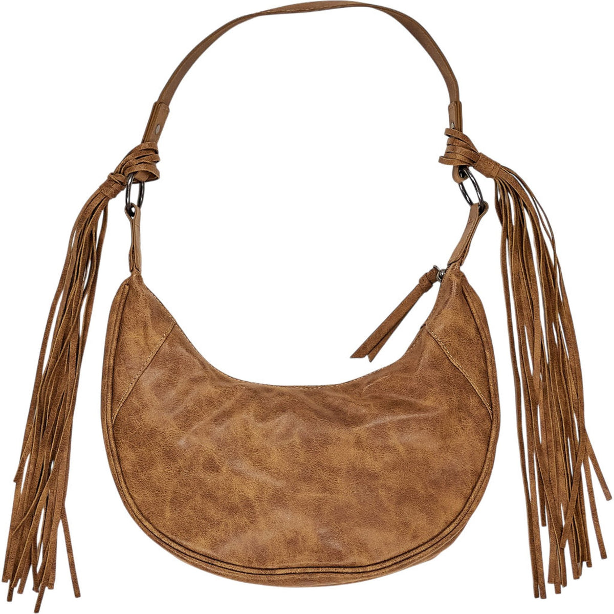 Pull&Bear Brown Fringe Shoulder Bag