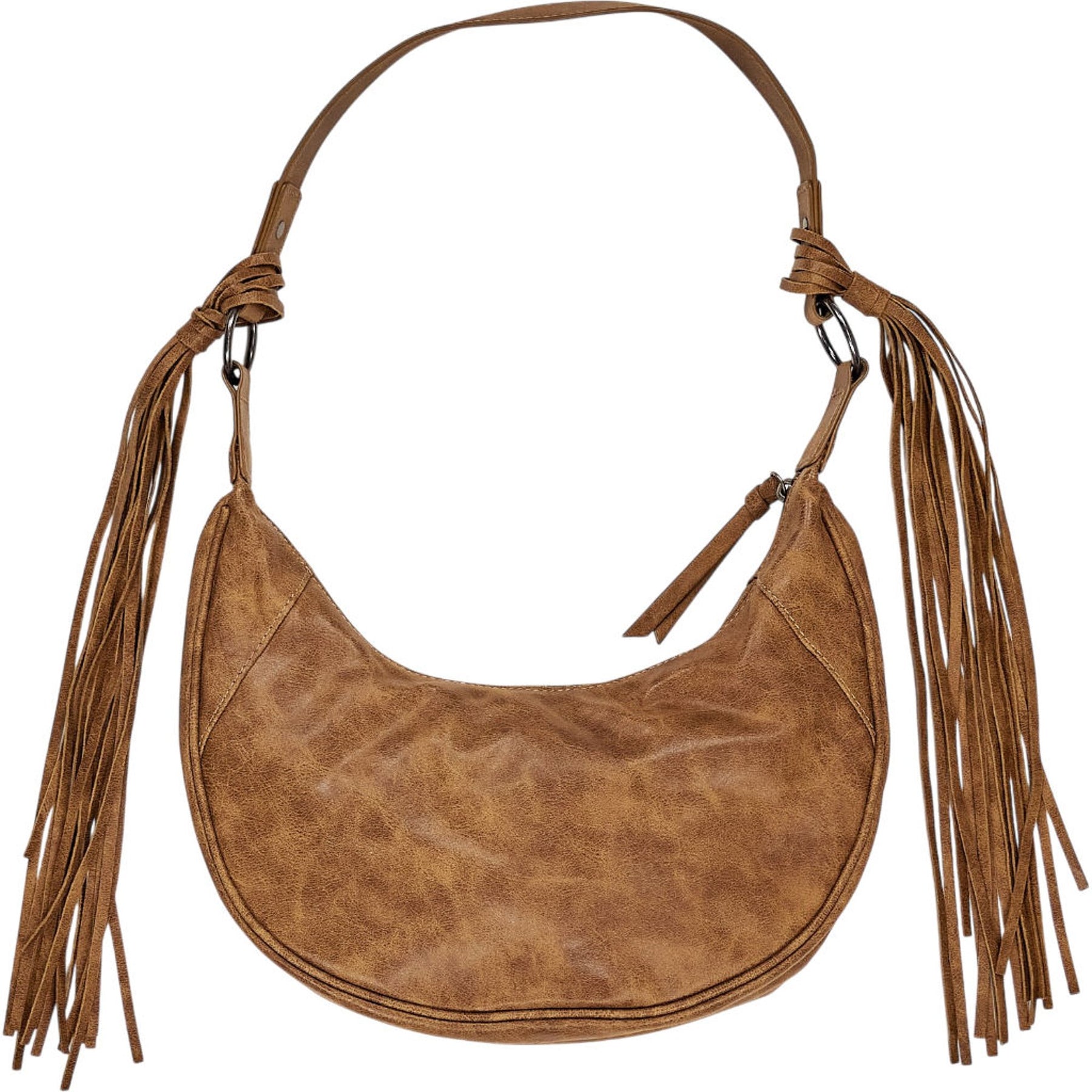 Pull&Bear Brown Fringe Shoulder Bag