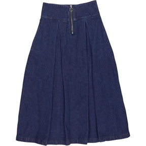 Seventy + Mochi Indigo Denim Midi Skirt
