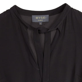 Wyse London Black Phoebe Satin Dress