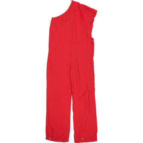 Pinko Red One Shoulder Ruffle Jumpsuit