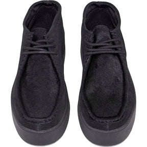 Pull & Bear Black Pony Hair Suede Wallabee Boots