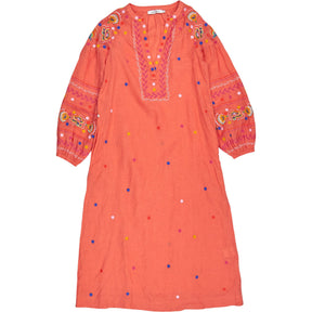 NRBY Orange Embroidered Dress