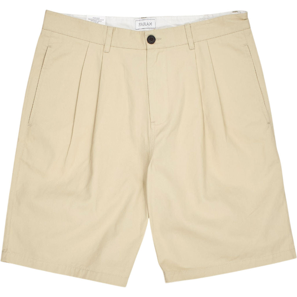 Farah Birch Swinton Pleated Shorts