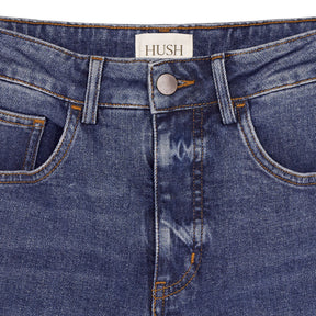 Hush Blue Rowan Straight Crop Jeans
