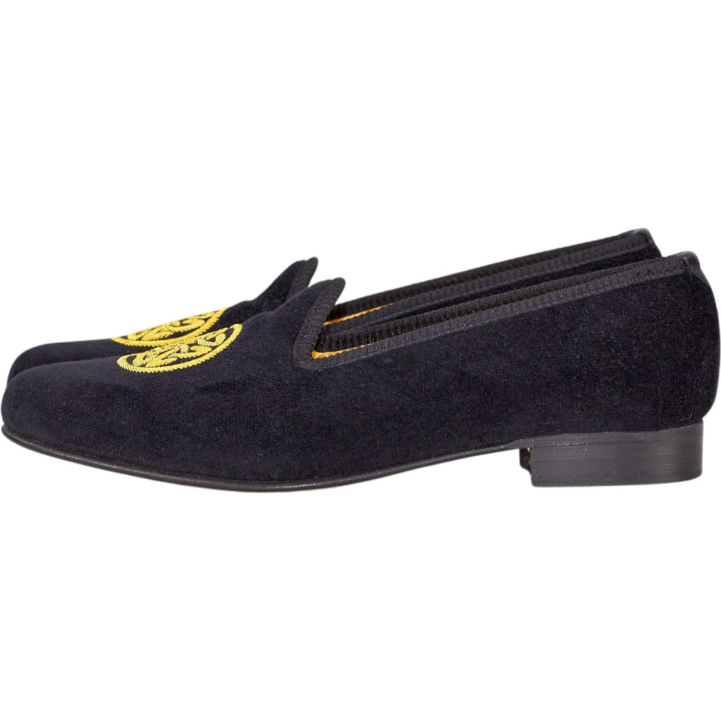 Bowhill & Elliott Black Velvet Shoes