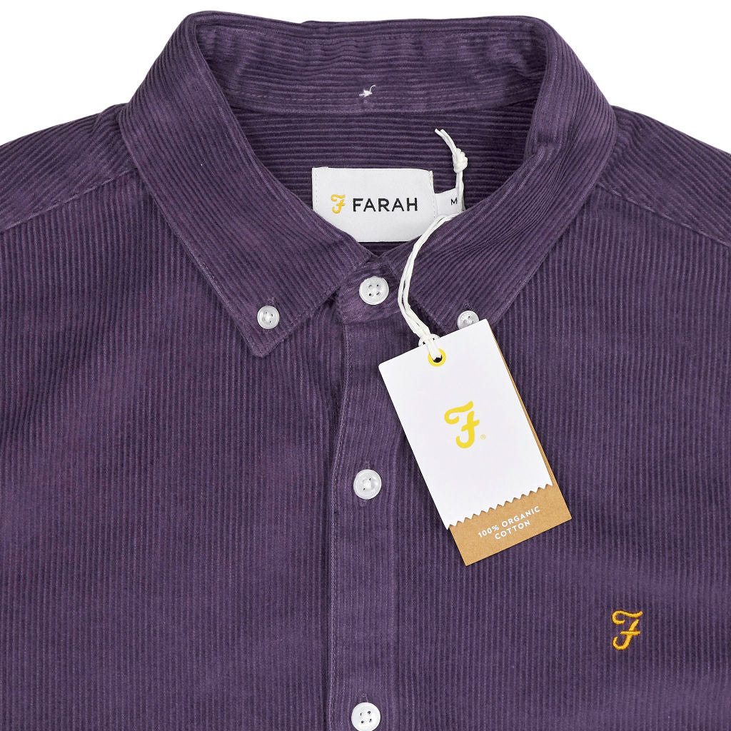 Farah Purple Maverick Corduroy Shirt