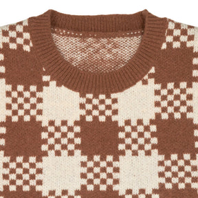 OMNES Brown/Cream Lexi Top Knit