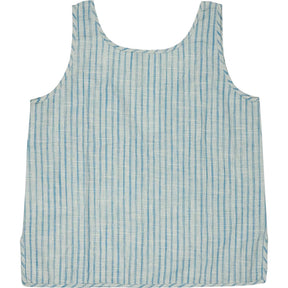 Pink City Blue Striped Linen Top