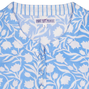 Pink City Prints Blue Floral Midi Dress