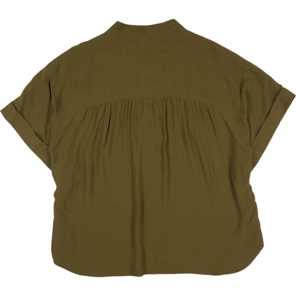 Hush Khaki Alexa Oversized Short Sleeve Blouse