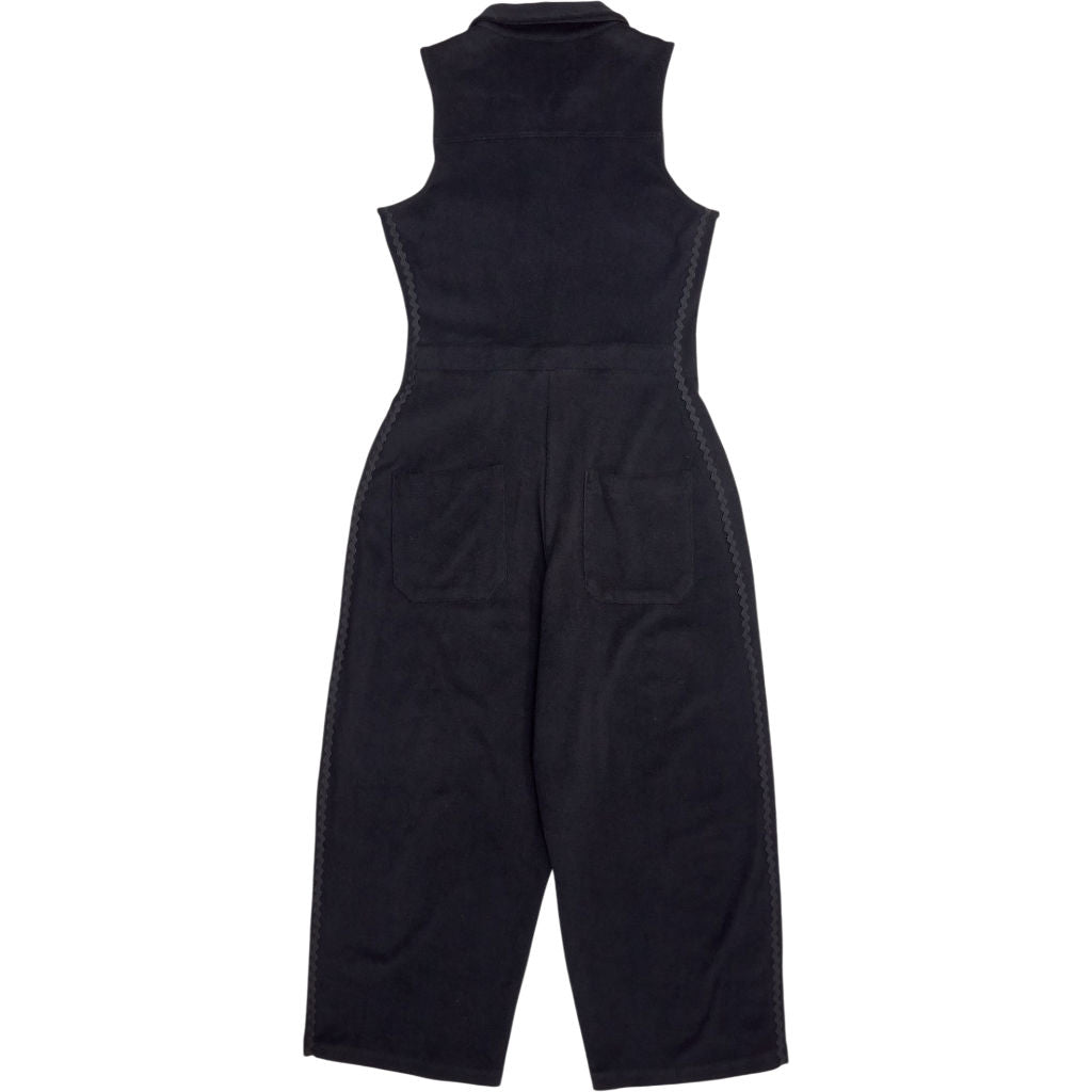 WYSE Black Towelling Jumpsuit